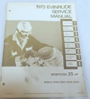1972 Evinrude Sportster Hp Models 25202 25203 Service Manual Item No. 4816 Used. Price: $23.95.