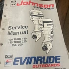Omc Johnson Evinrude Outboards 120-140, 185-225, 250, 300 Service Manual 508287 Used. Price: $25.00.