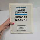 1989 Quicksilver Marine Accessories Service Manual Remote Controls 90-814705 Used. Price: $7.50.