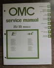 1981 Omc 25/35 Hp Outboard Service Manual 392072 Oem Used. Price: $26.00.
