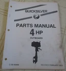 Mercury 4 Outboard Parts Manual February 1983 C-90-90686 Used. Price: $22.00.