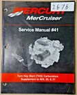 Used Mercury Mercruiser Service Manual #41 P/n 90-866202. Price: $24.99.