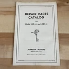 Johnson Motors Repair Parts Catalog For Model MS-15 MD-15 1948 40S Outboard Oem Used. Price: $11.89.