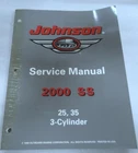 2000 Omc Johnson Evinrude 25, 35 3-CYLINDER Models Service Manual P/n 787068 Used. Price: $22.46.