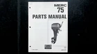 Mercury 75 Parts Manual June 1977 Outboard Motor C-90-79171 Oem Good. Price: $24.99.