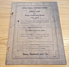 Original 1947 Elgin Outboard Motor Parts List Manual For Model 571.58501 Very. Price: $20.00.