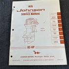 1970 P/n JM-7010 Johnson Outboard Service Manual Hp Model 85ESL70 Used. Price: $20.00.