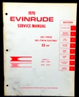 1970 Evinrude Ski Twin 33HP (see Cover Photo) Service Manual P/n 4687 Good Used. Price: $13.56.