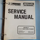 Mercury Mariner Outboard Service Manual, 90-17308-1 590, 4-5 Hp 102CC Sail Power Used. Price: $14.99.