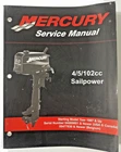 Mercury Outboard Service Manual 4/5/102CC Sail Power 90-17308R02 Not Copy Used. Price: $8.50.