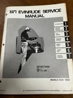 Used Oem 1971 9.5 Hp Sportwin Evinrude Service Manual P/n 4747 Model 9122 9123. Price: $35.00.