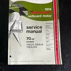 1974 Johnson Outboard Hp Service Manual JM.7409 Model 70ES74 70ESL74 70ESLR74 Used. Price: $41.99.