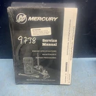 IP9738 Mercury Service Manual, 9.9/15 4-STROKE, Bigfoot, 90-856159R02 Used. Price: $65.00.