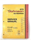 1975 Johnson 70 Hp Outboard Service Shop Repair Manual JM-7510 Free Priority Used. Price: $123.88.