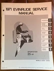 1971 Evinrude Service Manual 4749 For Sportster 25HP Models 25102 & 25103 Used. Price: $33.88.