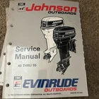 1992 Omc Johnson Evinrude Outboards Service Manual 40 - 55 Hp #508283 Used. Price: $29.95.