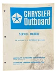 10/66 Chrysler Outboard Service Repair Manual 75 & 105HP OB981 Used. Price: $15.95.