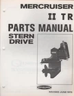 JUNE.1973 Mercruiser Ii Stern Drive Parts Manual C-90-63282 (084) New. Price: $24.99.