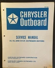Chrysler Outboard Service Manual Ob 1936 For 35, 45 And 55 Hp Motors Used. Price: $26.88.