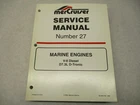 90-861784 998 Mercruiser Service Manual 27 For Marine V-8 Diesel D7.3L D-tronic Used. Price: $18.25.