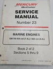 Mercury Mercruiser Service Manual 454 502 Cid #23 Marine Engines 90-861326 Used. Price: $23.00.