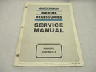 90-814705 1989 Quicksilver Marine Remote Controls Service Repair Manual Used. Price: $10.50.