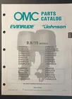 1988 432211 Omc Evinrude Johnson 9.9 & 15 Hp Models Outboard Parts Catalog Used. Price: $8.95.