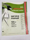 1974 Johnson Omc JM-7412 Service Manual 135HP Model 135ESL74, 135ETL74 Used. Price: $14.40.