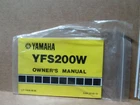Owners Manual ,yamaha YFS200W Used. Price: $15.66.