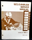 1972 Evinrude Starflite 125 Hp (see Cover Photo) Oem Service Manual 4822 Good Used. Price: $14.41.