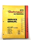 1975 Johnson 40HP Omc Outboard Service Shop Manual JM-7508 Free 1ST Class Used. Price: $54.88.