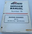 1993 Mercury Mercruiser #16 Marine Engines Gm V-8 Service Manual 90-823224 Used. Price: $52.78.