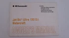 Kawasaki Jet Ski Ultra 130 D.i. Owner's Manual 2001 JH1100-B1 Used. Price: $21.00.