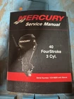 Mercury 40 Four Stroke 3 Cyl. Oem Service Manual 90-899974 (MAR/2009) Good Used. Price: $19.95.