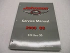 787067 Omc 2000 Johnson Outboard Service Repair Manual 9.9-30 Hp "ss" Used. Price: $29.95.