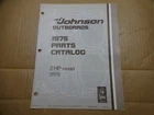 1975 Johnson Hp Outboard Parts Catalog Book 387011 2R75 Used. Price: $13.25.