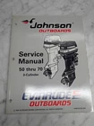 Omc Johnson Evinrude Service Manual "eu" Thru 70 Hp 3 Cylinder #507266 Used. Price: $36.72.