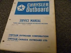 1975-1977 Chrysler 120 130 135 Hp 4 Cyl Outboard Motor Service Manual 1976 Xz Used. Price: $52.05.