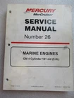 Mercury #26 Marine Engines Gm 4 Cyl 181 Cid 3L Service Manual P/n 90-861329--1 Used. Price: $23.77.