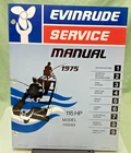 New Genuine Evinrude 5098 115 Hp Model Service Manual 1975. Price: $47.50.