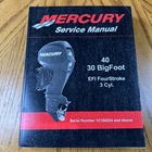 Mercury 90-883064R03, Service Manual, 40 Bigfoot, Efi Fourstroke, Cylinder Used. Price: $15.00.