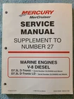 Mercury 90-861784990 Supplement To #27 Manual New. Price: $19.95.
