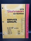 1975 Johnson Outboards Service Manual 9.9HP 10R75 10E75 10RL75 10EL75 Jm 7505 Used. Price: $22.99.
