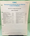 New Genuine Omc 394607-10 Section Ten Power Trim And Tilt Service Manual 1983. Price: $39.86.