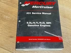 Mercury Mercruiser #31 Service Manual 5.0L/5.7L/6.2L Mpi Gasoline Engines - Used. Price: $44.95.