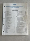 Vintage Omc 394607-1 Recreational Outboard Service Manual Section Used. Price: $25.00.