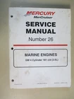 Oem 1999 Mercury/mercruiser Sterndrive Service Manual #26 90-861329--1 Used. Price: $34.99.