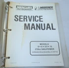 1987 Mercury Mariner Outboards 6/8/9.9/15 210CC Service Manual P/n 90-13449--1 Used. Price: $14.21.