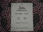 1965 Pennys Foremost Outboard 3.5 Hp Part Catalog X Used. Price: $35.00.