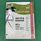 Johnson Outboard Motor Service Manual Hp Models 40R74-40RL74-40E74-40EL74 Used. Price: $15.00.
